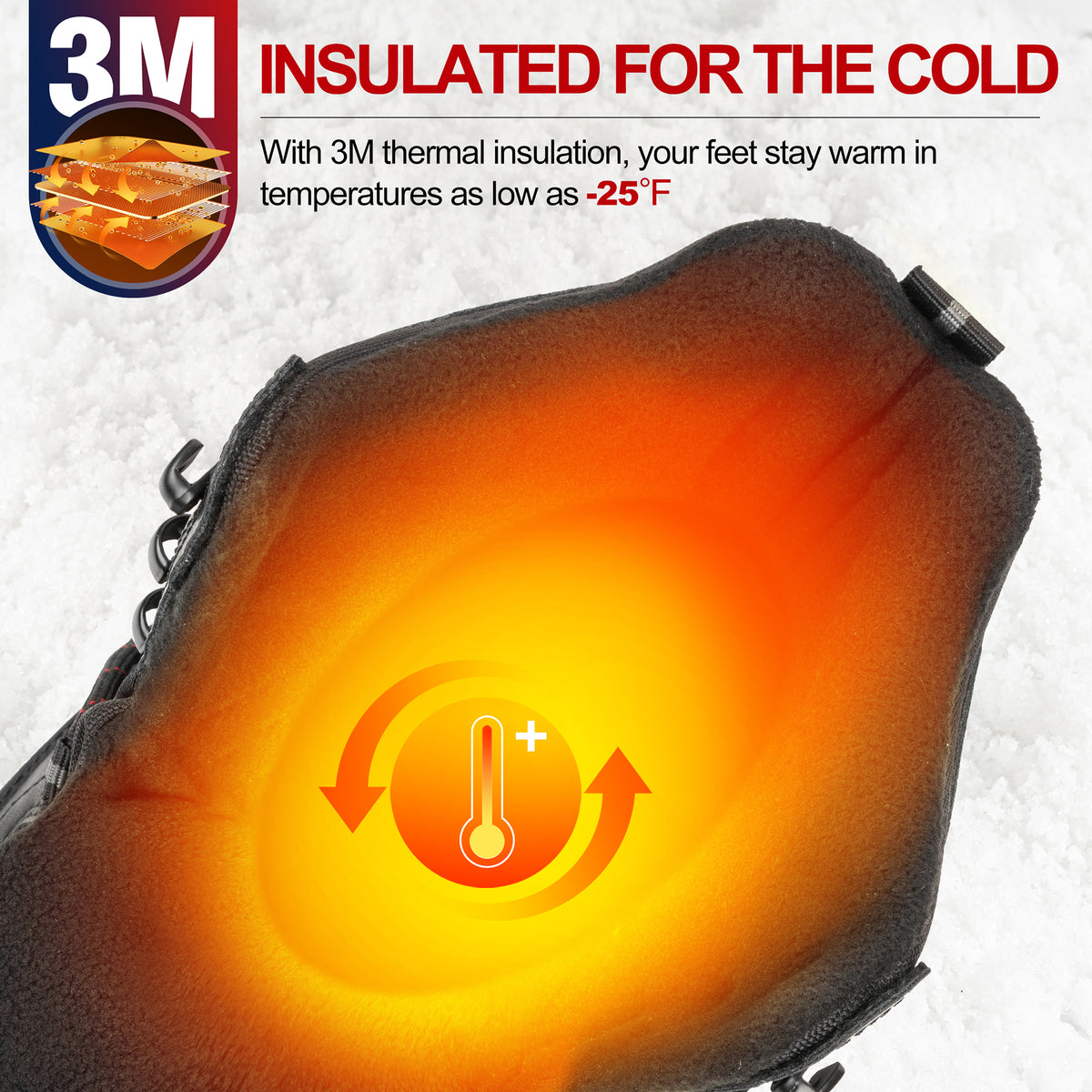 3M insulated winter boots for men for warmth on early-morning dog walks [color:Black]
