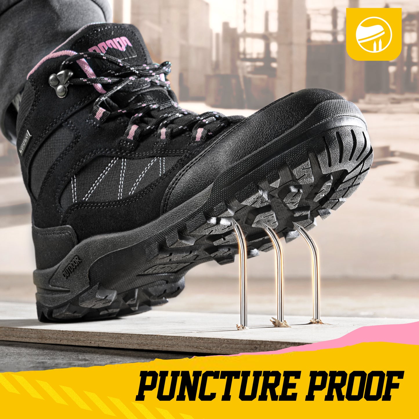 R CORD Women Safety Work Boots