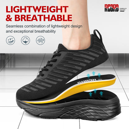 Lightweight flexible women's work shoes for restaurant and retail shifts [color:Black]
