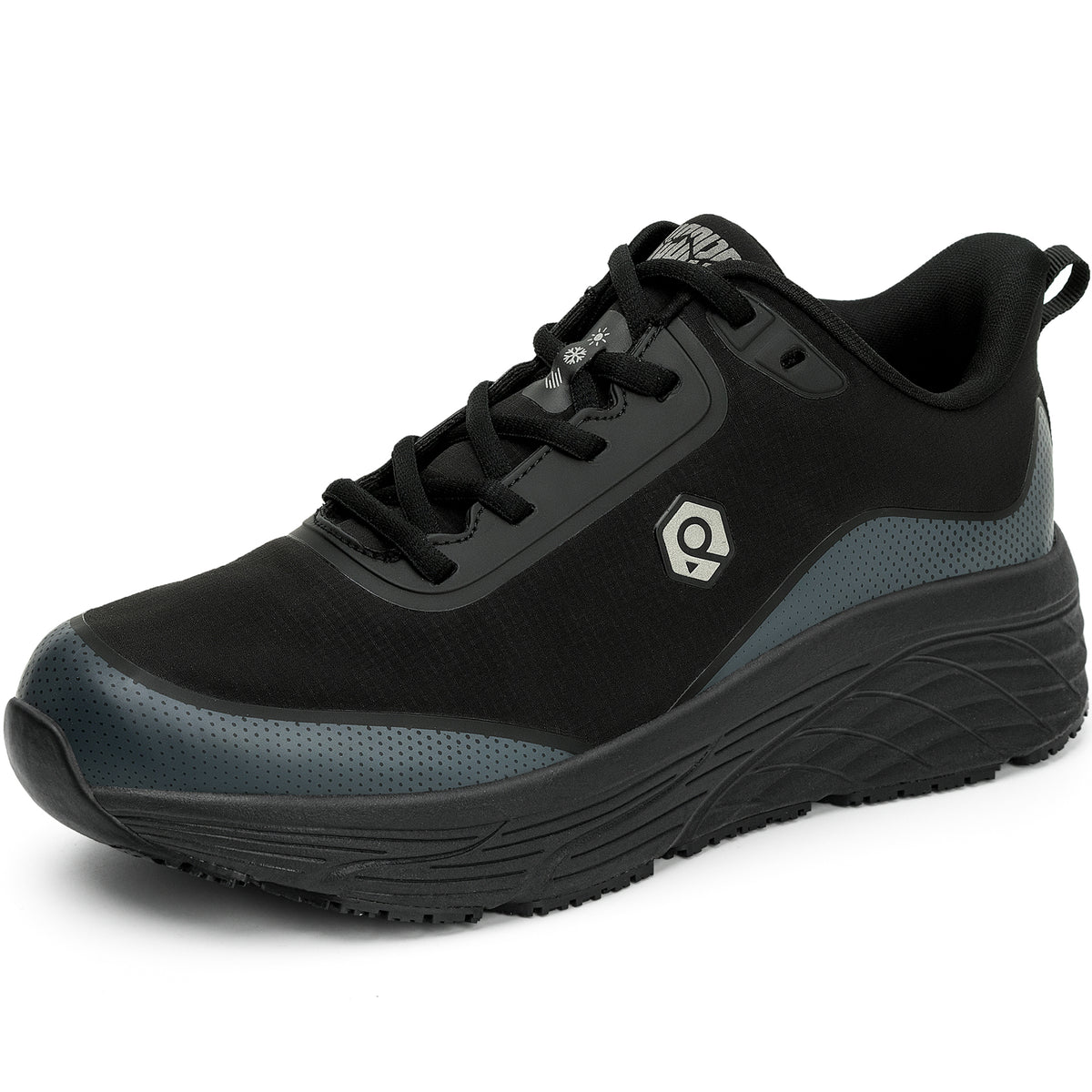 Comfortable women's slip-on work shoes for food service [color:Black]
