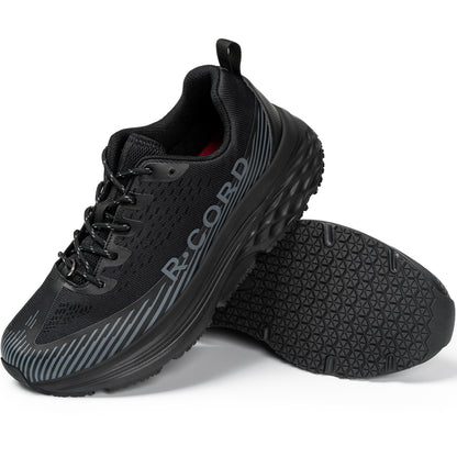 Lightweight women's work shoes for fast-moving food service teams [color:Black]
