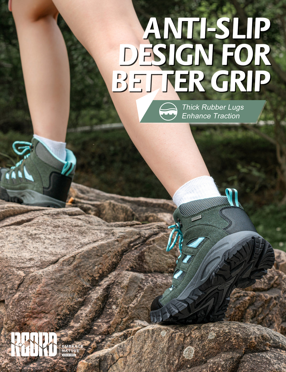 Ankle support for a more secure feel on nature walks [color:DarkGrey]
