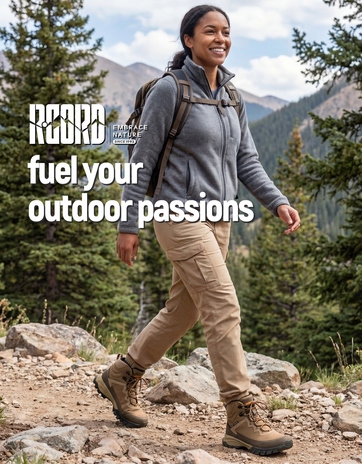 Women's hiking boots for day hikes, nature walks and travel plans [color:Khaki]
