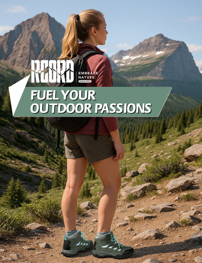 Women's hiking boots for day hikes, park walks and weekend outings [color:MintGreen]
