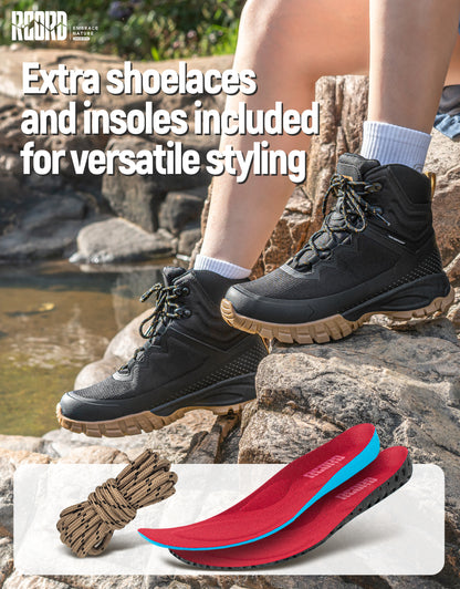 Memory foam insole comfort for outdoor walking and daily wear [color:Black]
