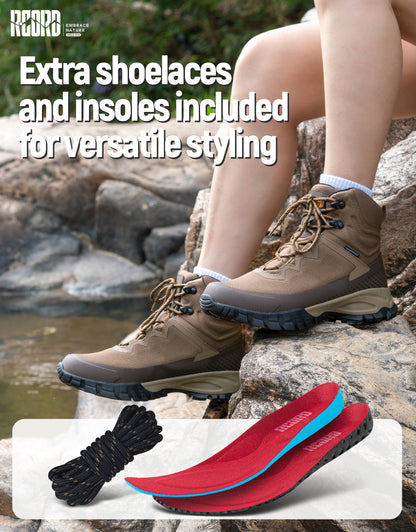 Memory foam insole comfort for outdoor walking and daily wear [color:Khaki]

