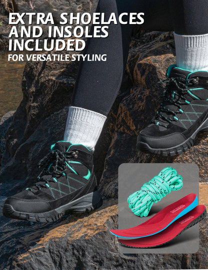 Women's hiking boots for nature walks, park walks and easy day hikes [color:Black]
