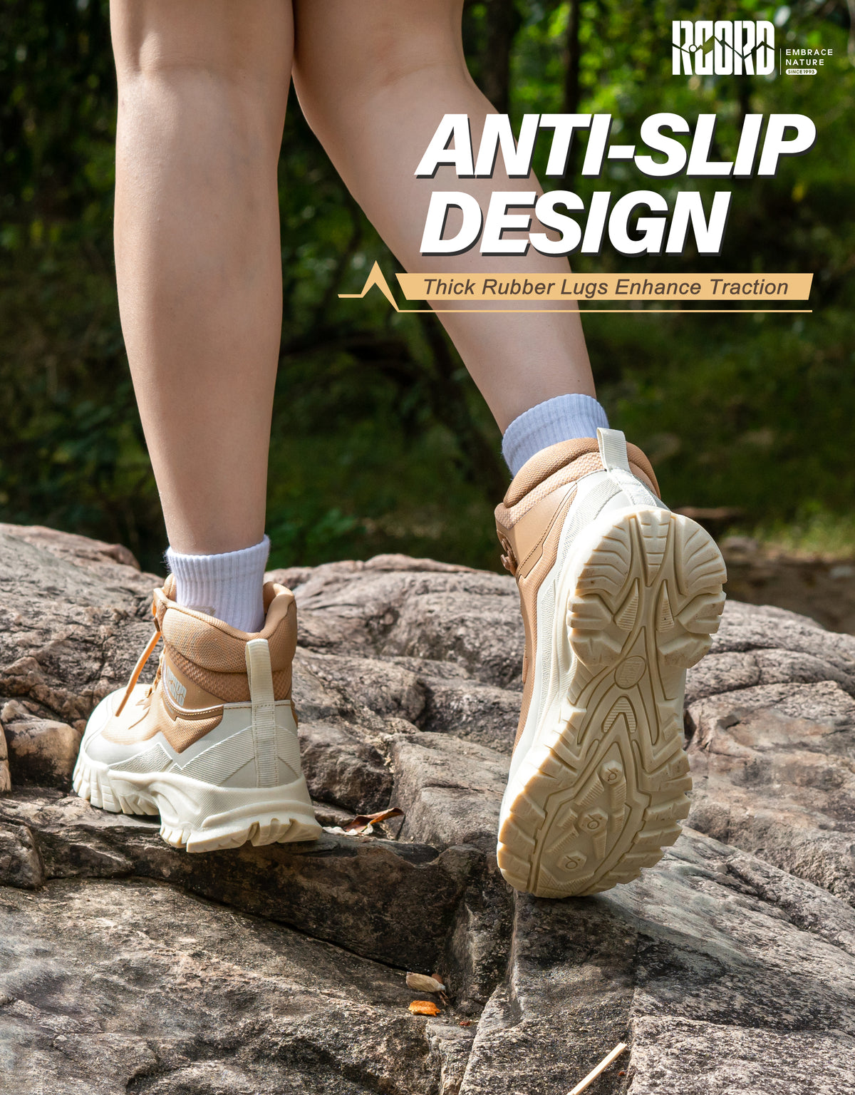 Secure footing on park paths, packed ground and everyday outdoor routes [color:Khaki]
