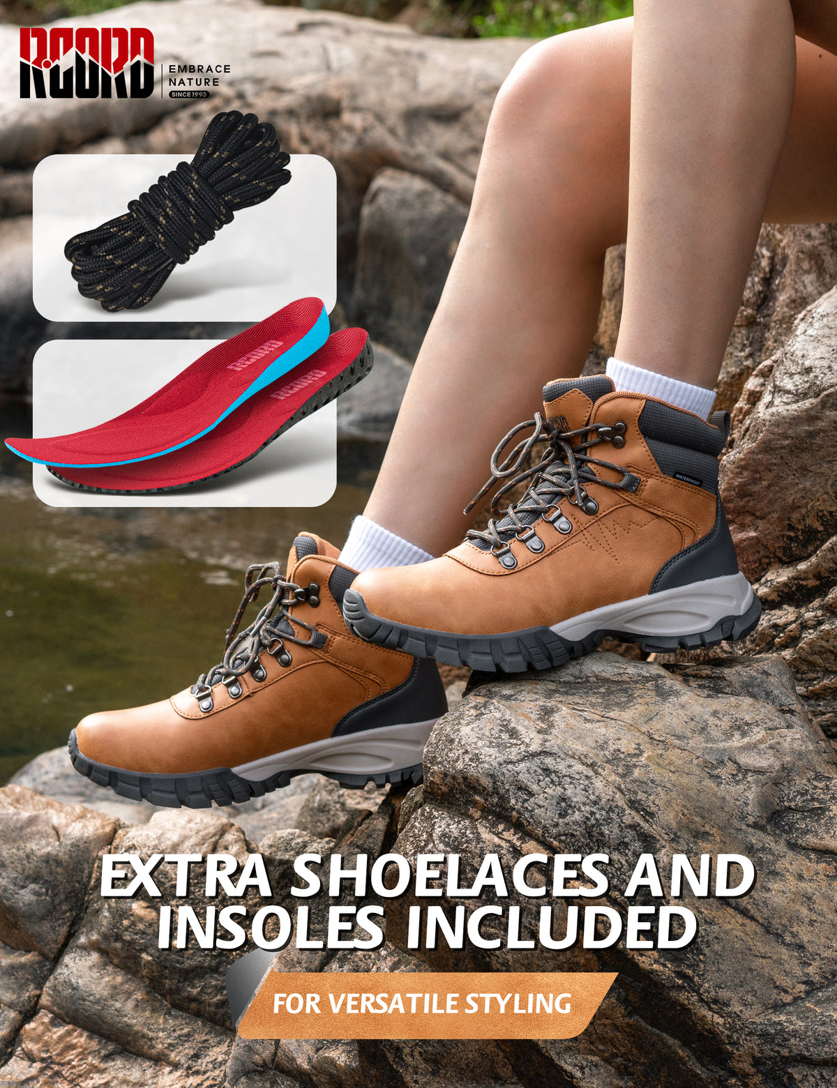 Travel-ready hiking boots for casual plans beyond the trailhead [color:Brown]
