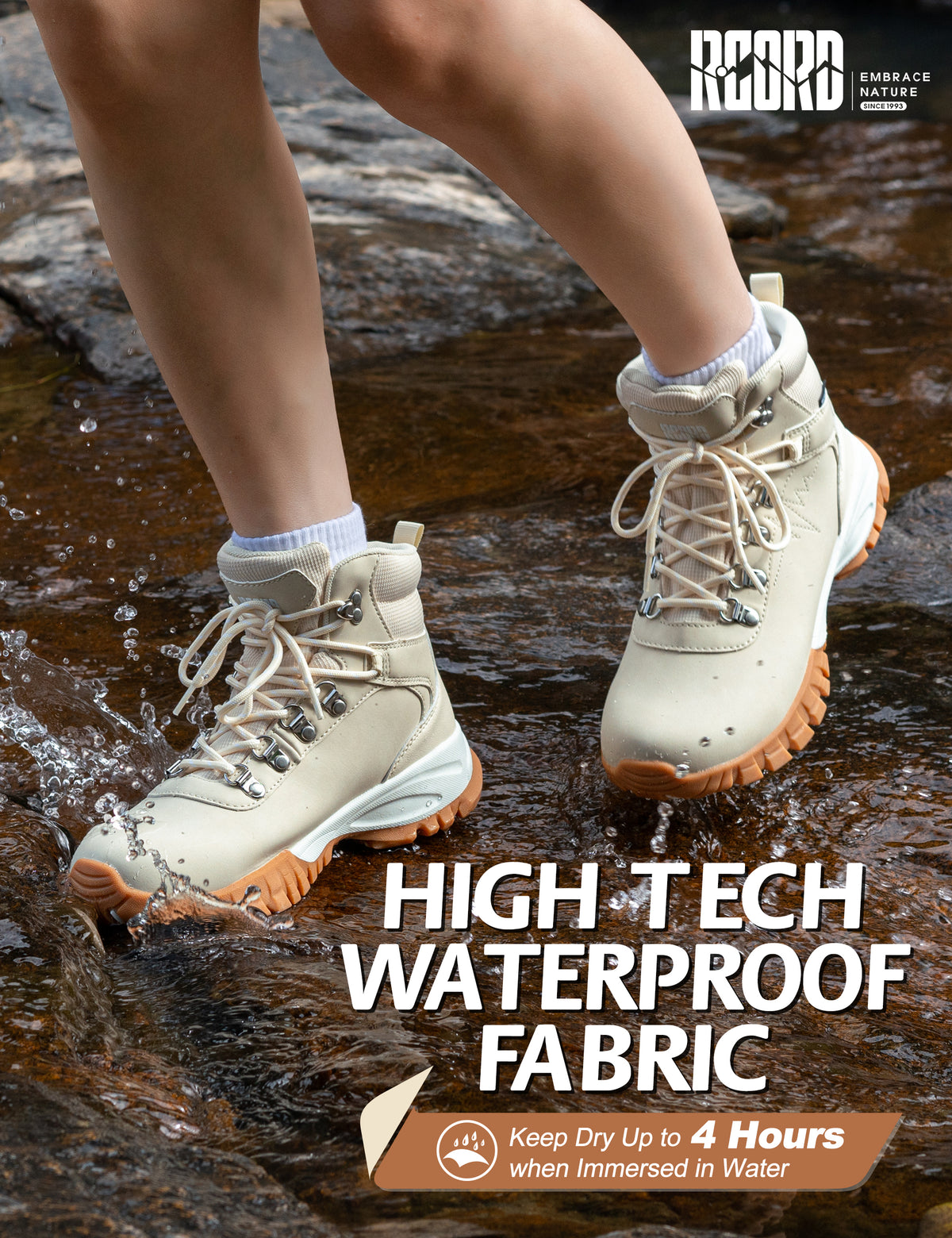 Waterproof protection for sightseeing days with rain or wet sidewalks [color:Beige]
