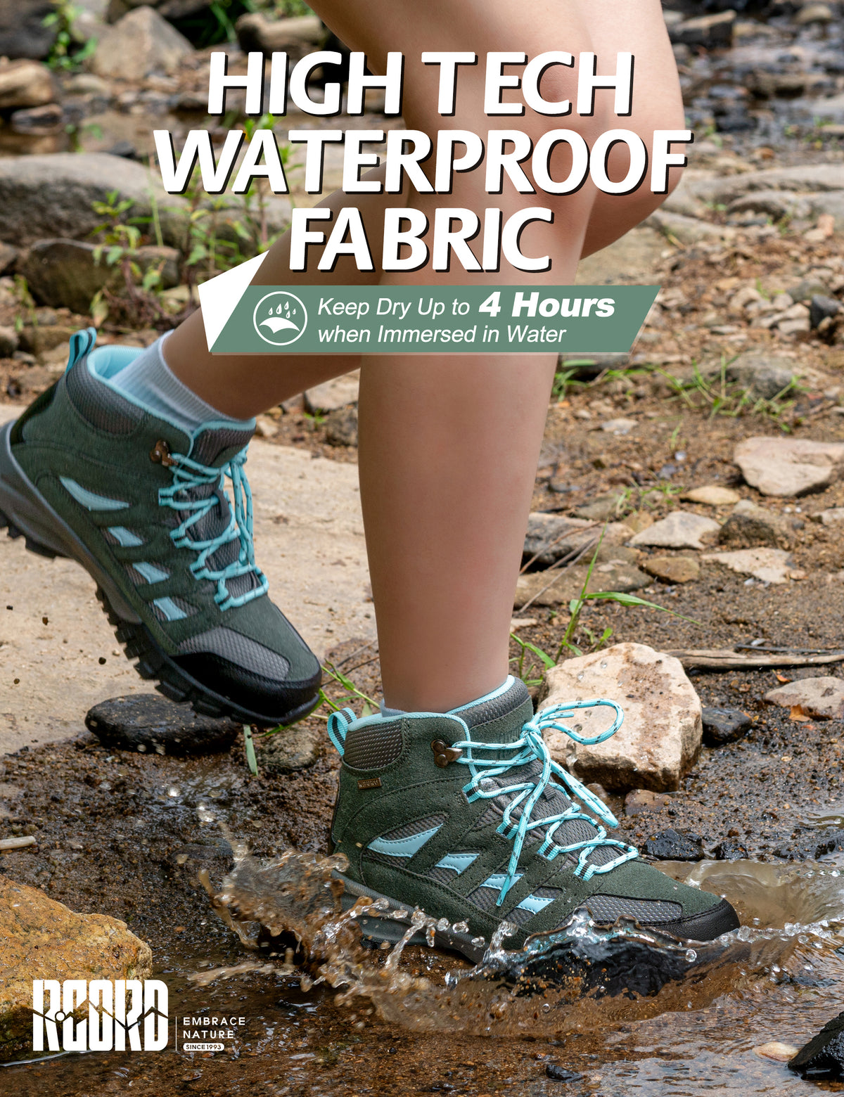 Waterproof protection for wet nature paths and damp outdoor mornings [color:DarkGrey]
