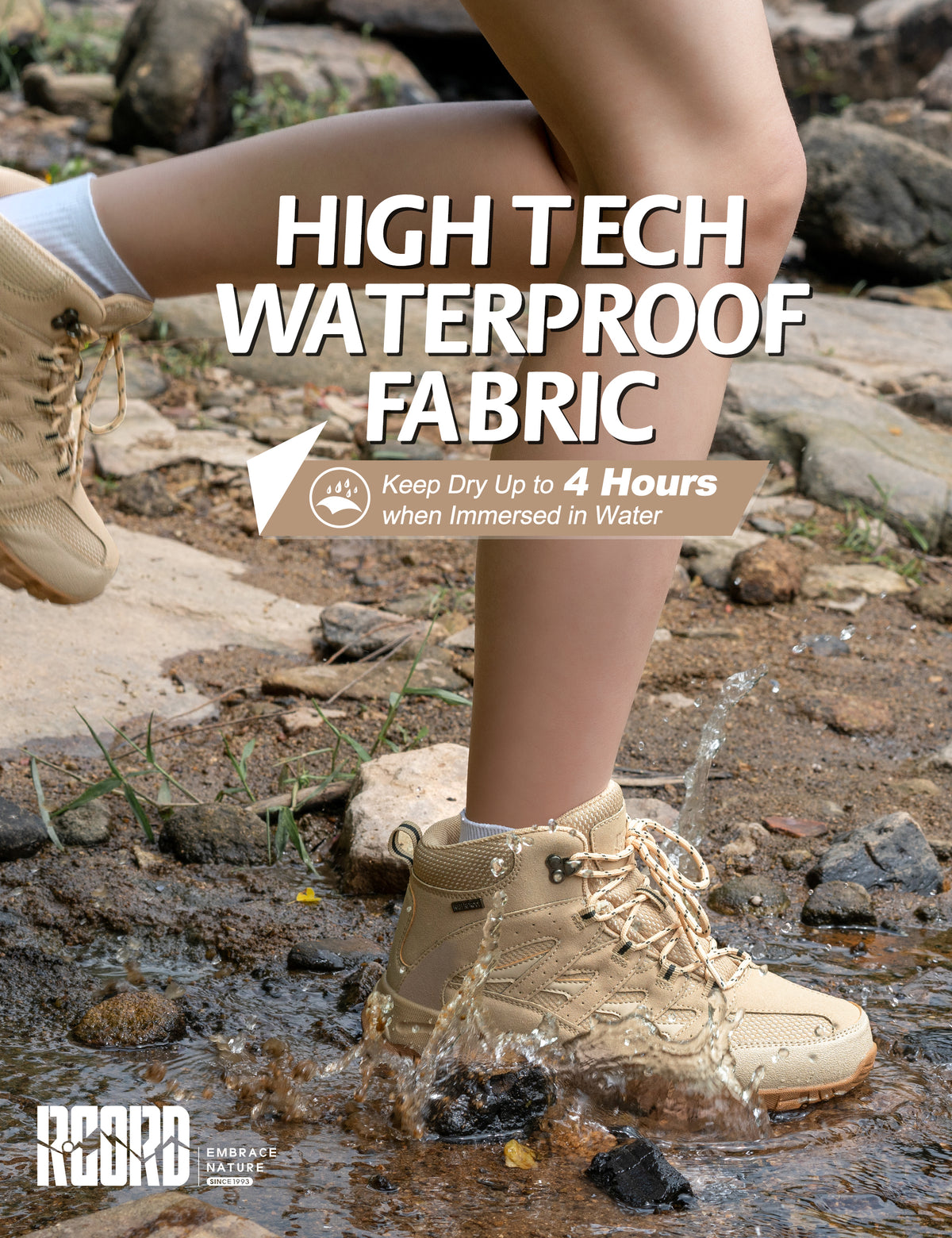Waterproof protection for wet nature paths and damp outdoor mornings [color:Sand]
