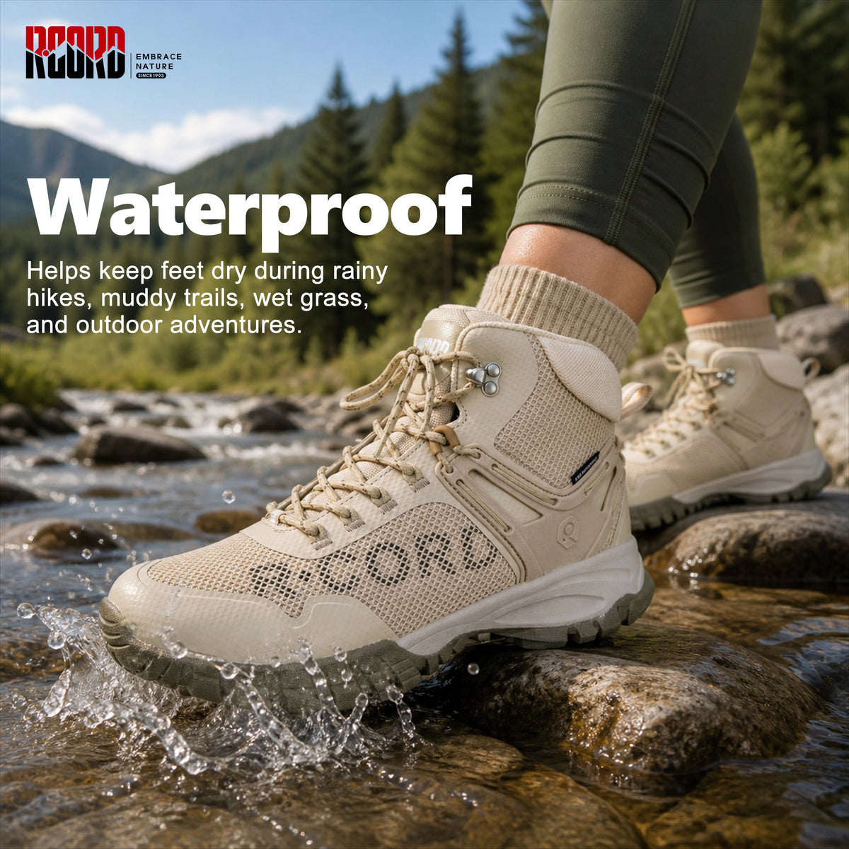 Waterproof protection for fast-changing weather on outdoor walks [color:Sand]
