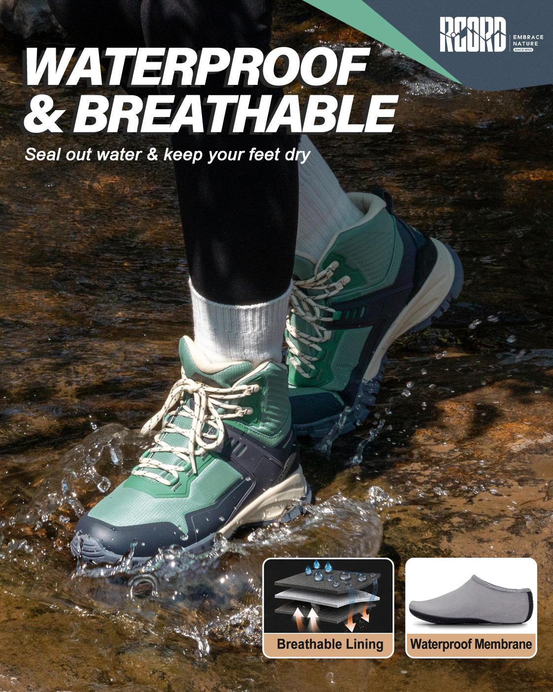 Waterproof protection for day-hike showers and damp trail sections [color:Lightgreen]
