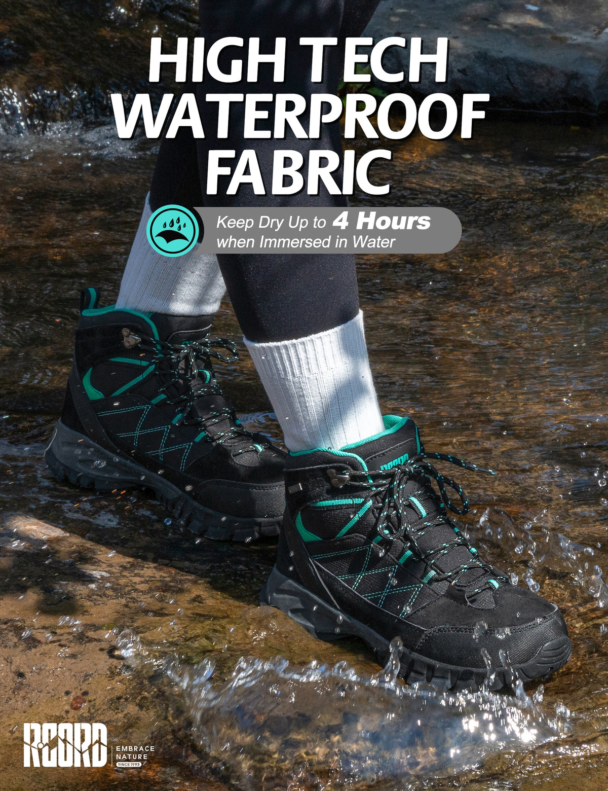 Waterproof protection for wet ground and damp woodland routes [color:Black]

