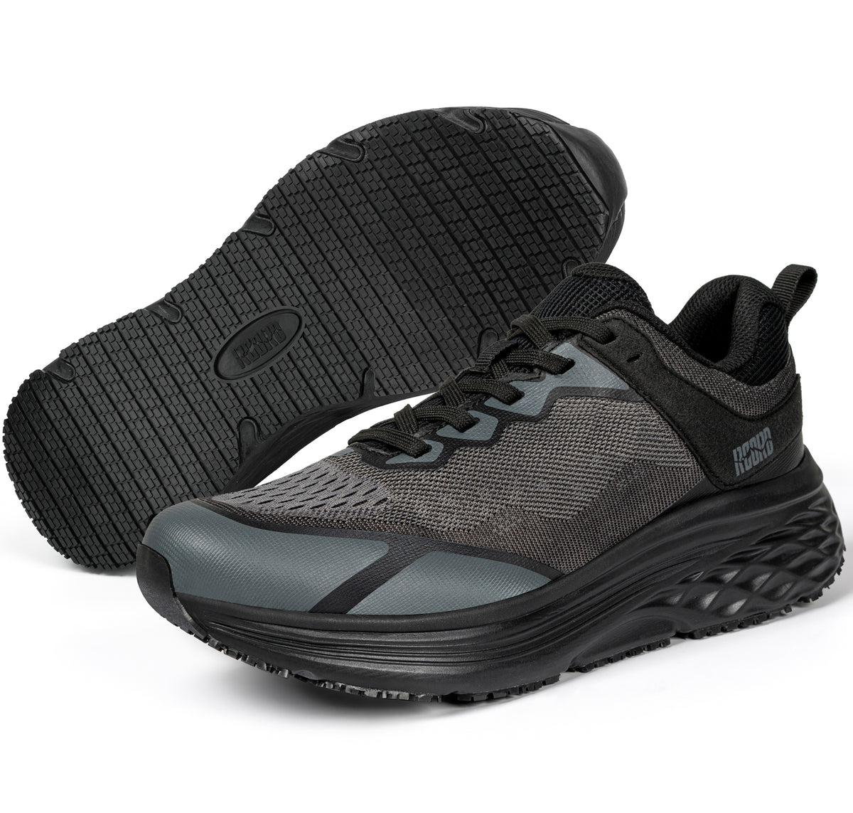 Women's long-shift water-resistant work shoes for restaurant service [color:Black]
