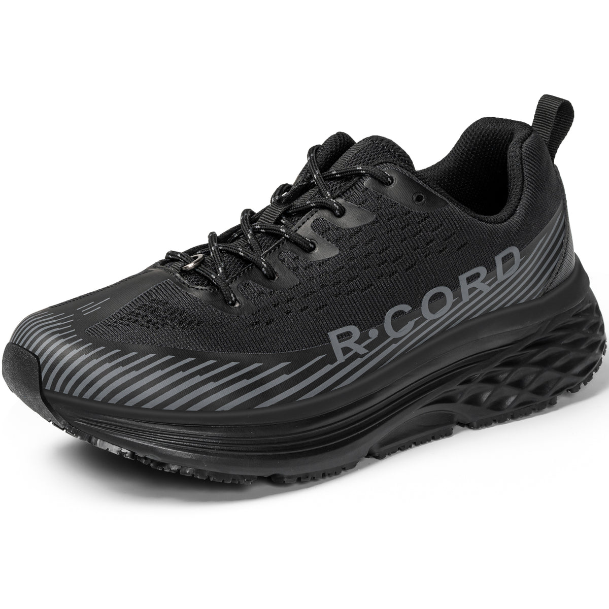 Women's non-slip food service work shoes for busy shifts [color:Black]
