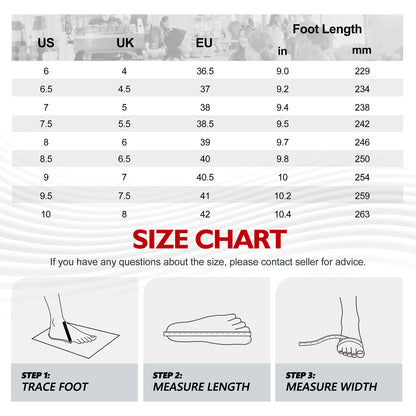 Women's work shoes size guide for a secure fit through long shifts [color:Black]
