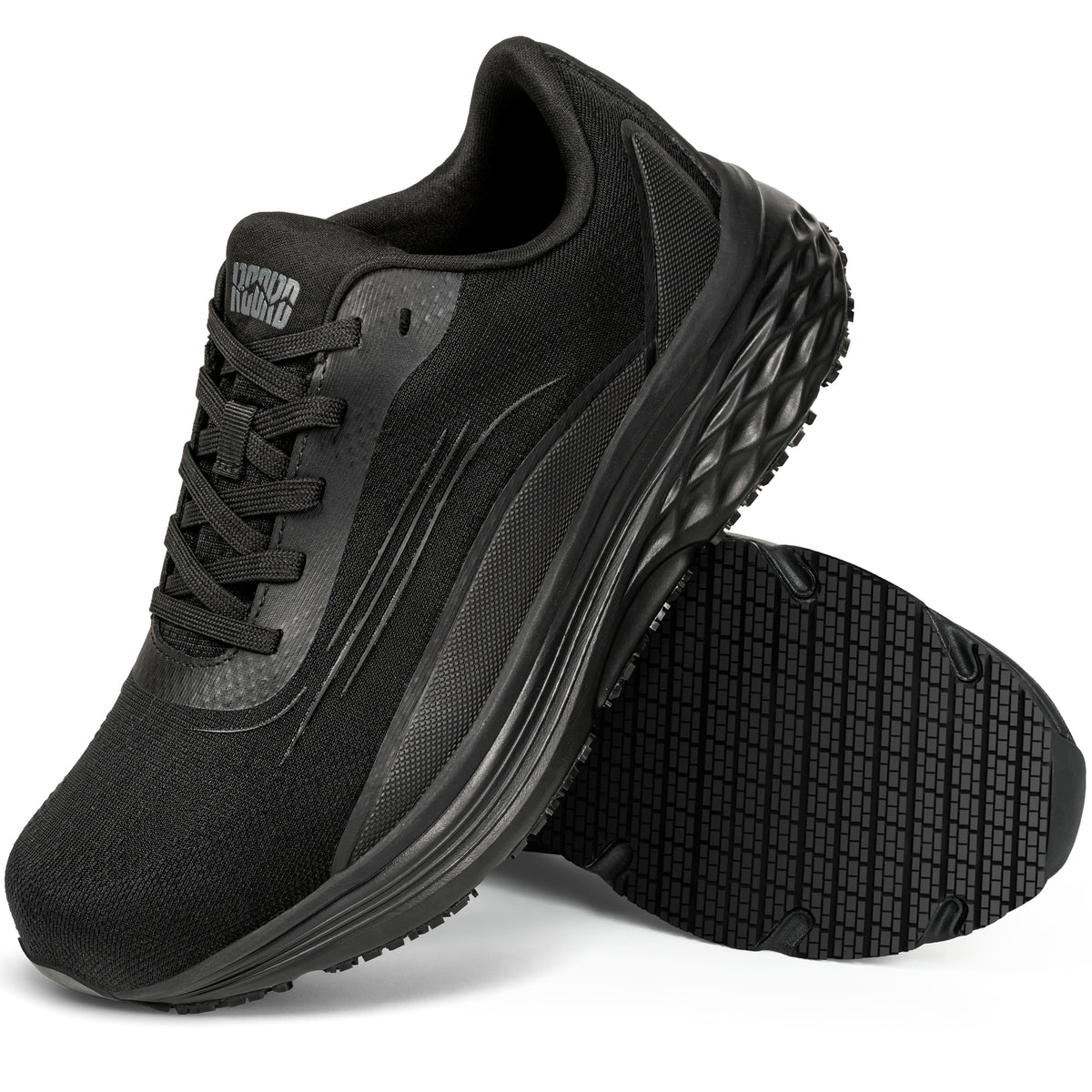 Women's slip-resistant catering work shoes for busy shifts [color:Black]
