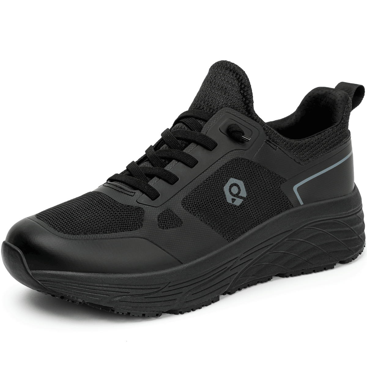 Women's waterproof slip-on work shoes for restaurant kitchens [color:Black]

