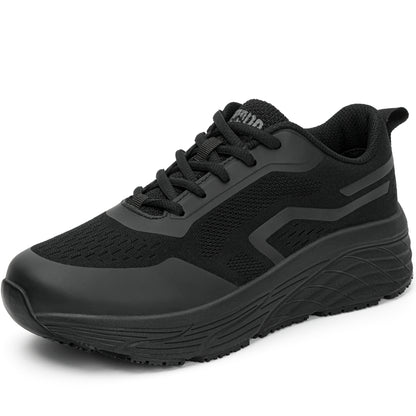 Women's breathable work shoes for food service [color:Black]
